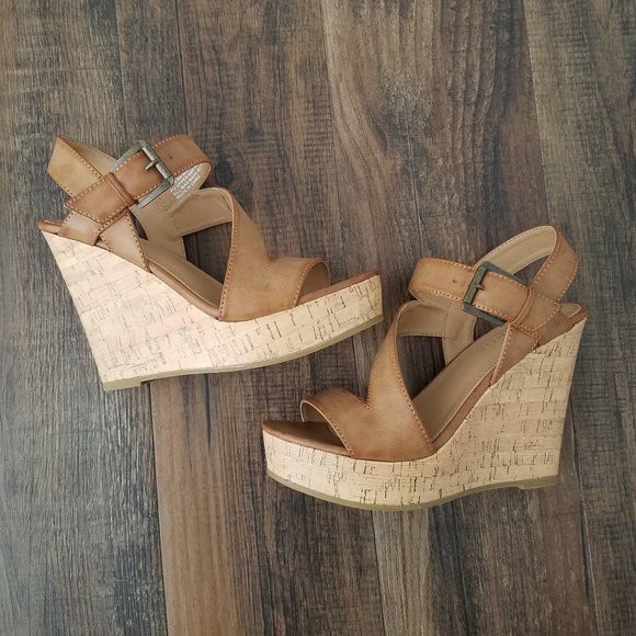 Rampage Shoes - Rampage Strappy Platform Wedge
